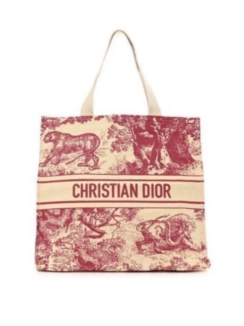 Dior Red & Cream Toile Canvas Tote- Exclusive to Japan NIP With Dior Nail Polish - Picture 7 of 7
